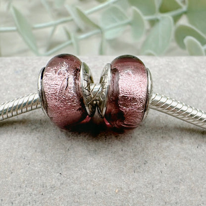 Par Muranos Rosa Crackelado