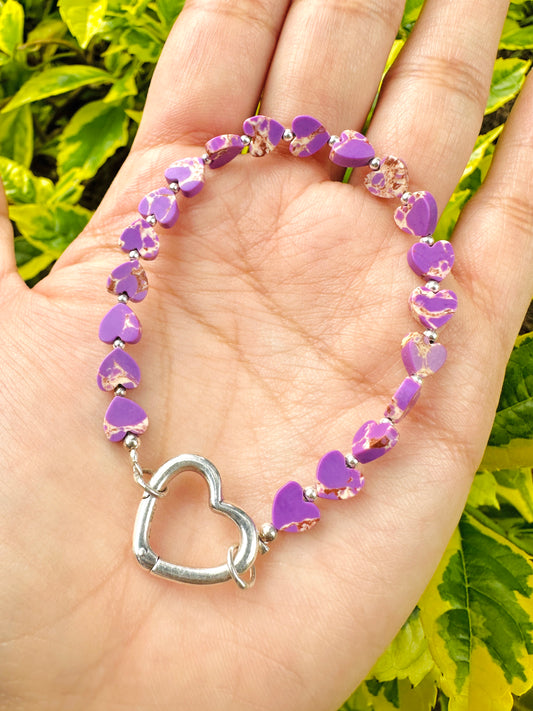 Brazalete corazones turquesa + Play Heart