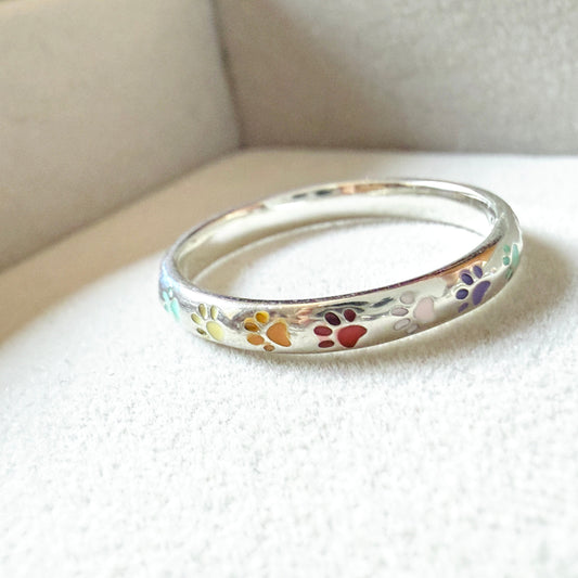 Anillo Huellitas coloridas