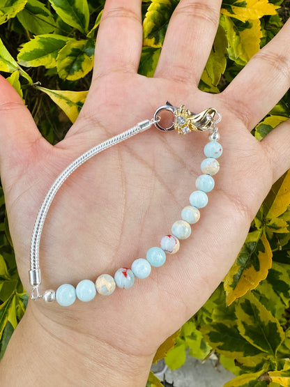 Brazalete Turquesas y Plata (para charms)