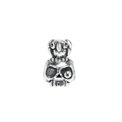 SKULL WITH RAVEN BEAD