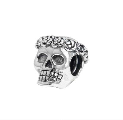 Smell The Roses Skull Couture Charm